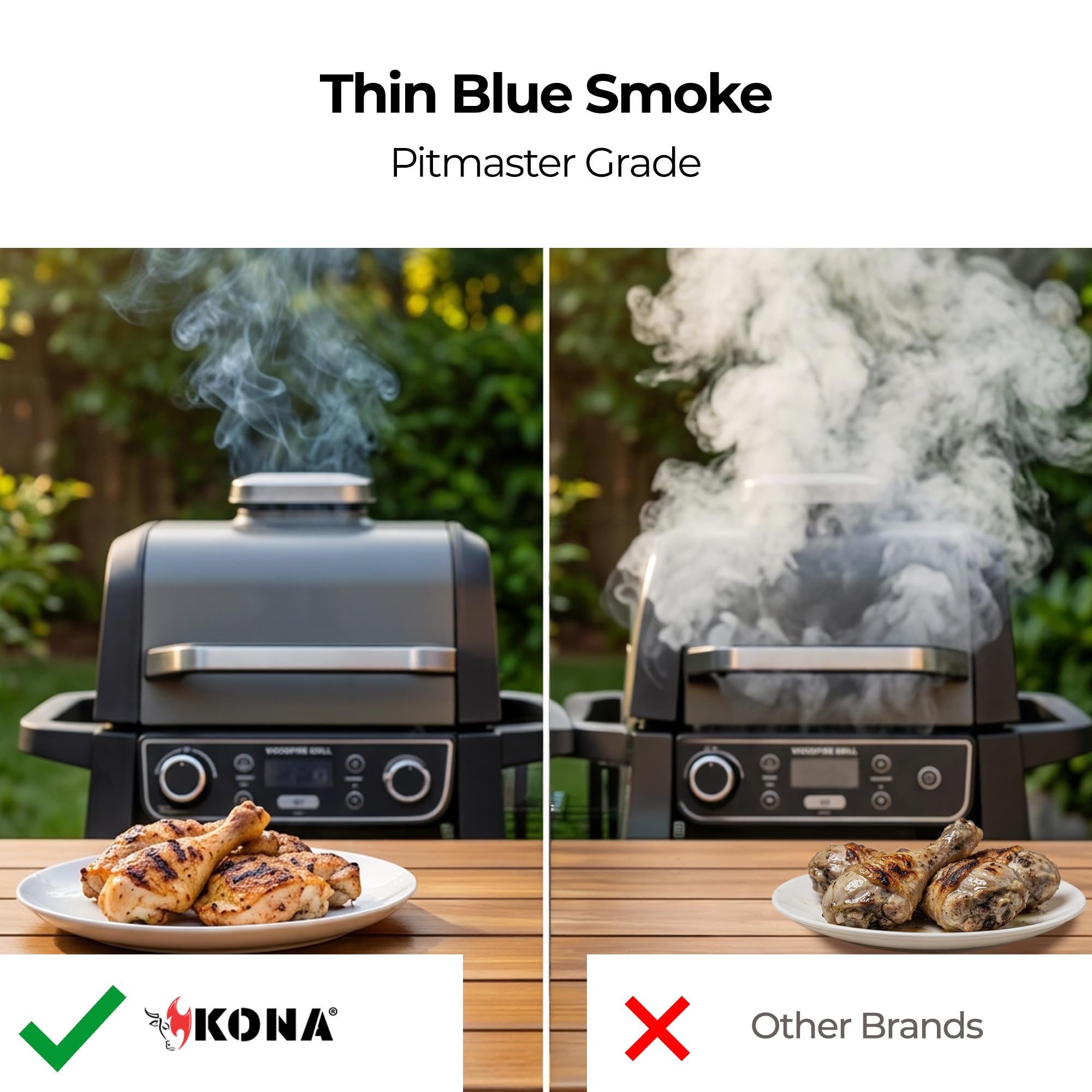 Kona 100% Oak Smoker Pellets, Intended for Ninja Woodfire Outdoor Grill, 2 lb Resealable Bag - Image 7