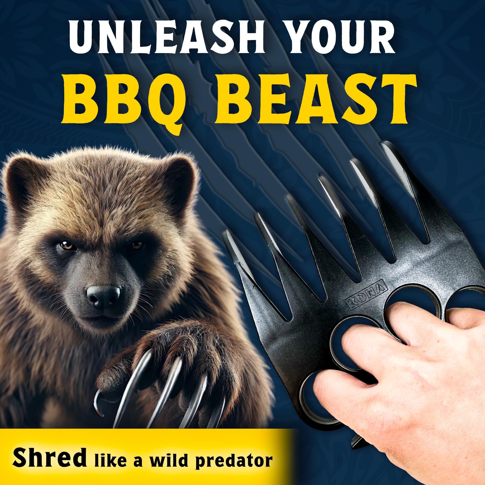 Kona Wolverine Shredder Claws – Heavy Duty BBQ Tools for Pulled Pork, Chicken, Beef – Grill Accessories for Shredding Meat - Image 5