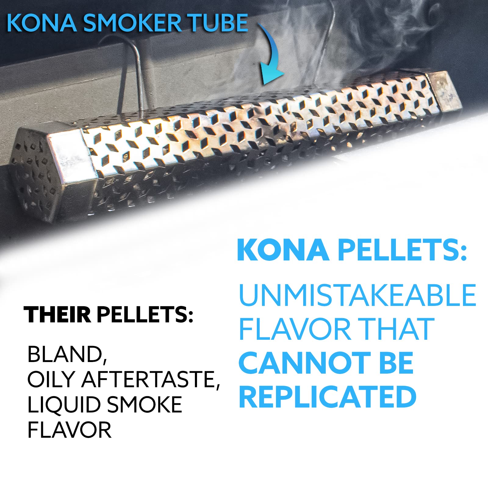 Kona Smoker Grilling Pellet (Set of 4) 2 Pound Variety Pack (8 pounds Total), Apple + Cherry + Supreme Blend + Mesquite Acacia Blend - Image 7