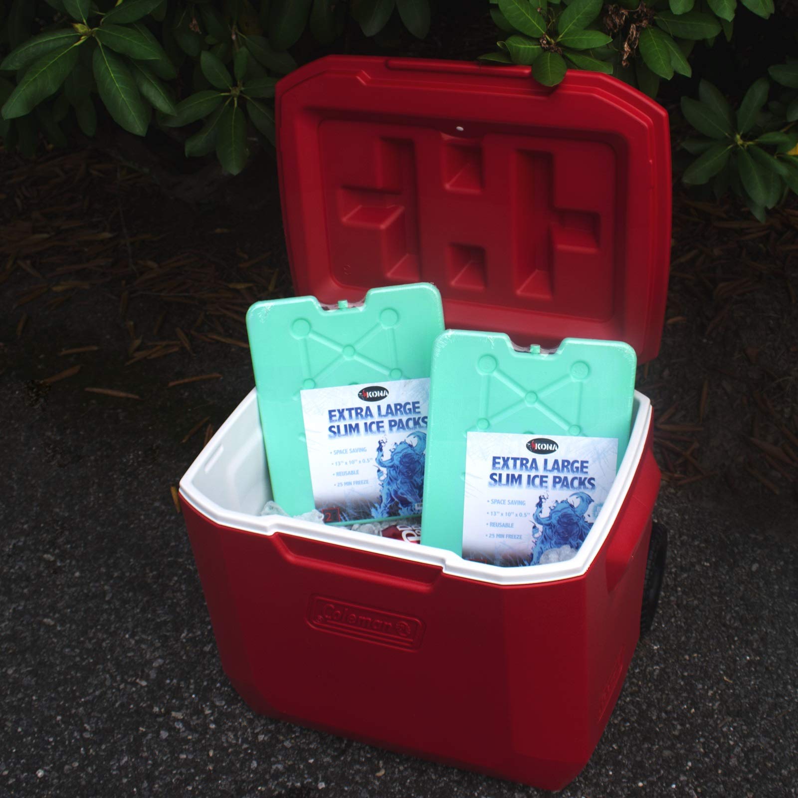 Slim + Lunch Box Ice Packs - XL & Small, Turquoise & Blue - Refreezable & Reusable - Perfect for Beach, Camping & Sports - Image 5